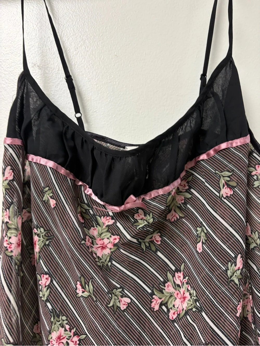 Vintage Intimately Floral Floral‎ Chemise Slip Size Medium